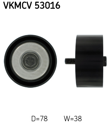 Deflection/Guide Pulley, V-ribbed belt - VKMCV 53016 SKF